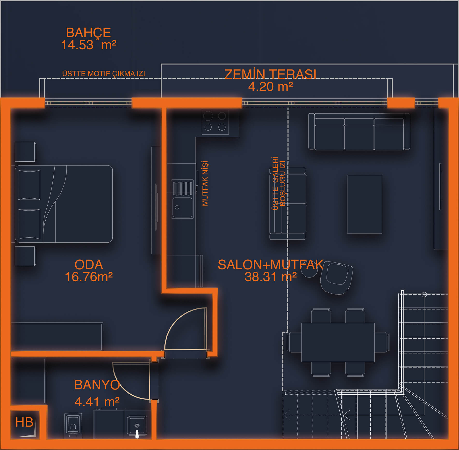 Ankara Gölbaşı'nda Type E Loft Daire Ground Floor