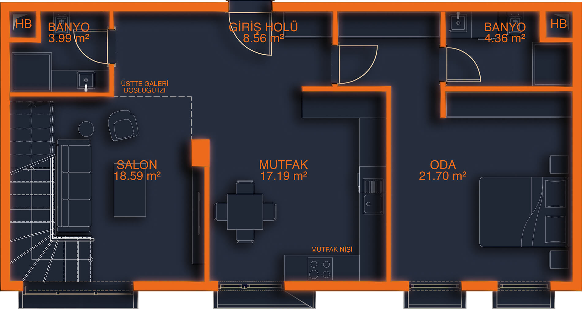 Ankara Gölbaşı'nda Type U Loft Daire Ground Floor