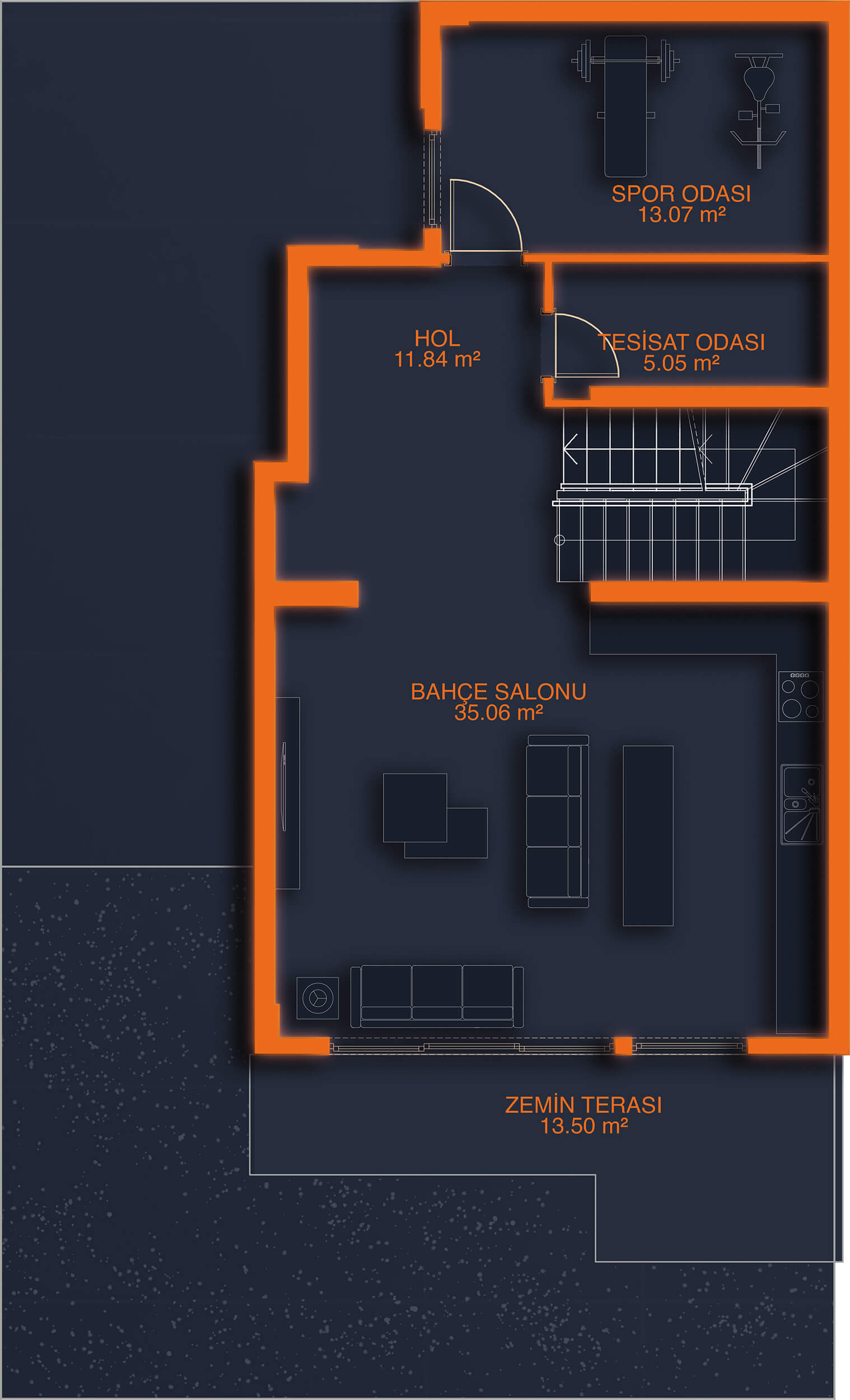 Ankara Gölbaşı Müstakil Villa Z Bodrum